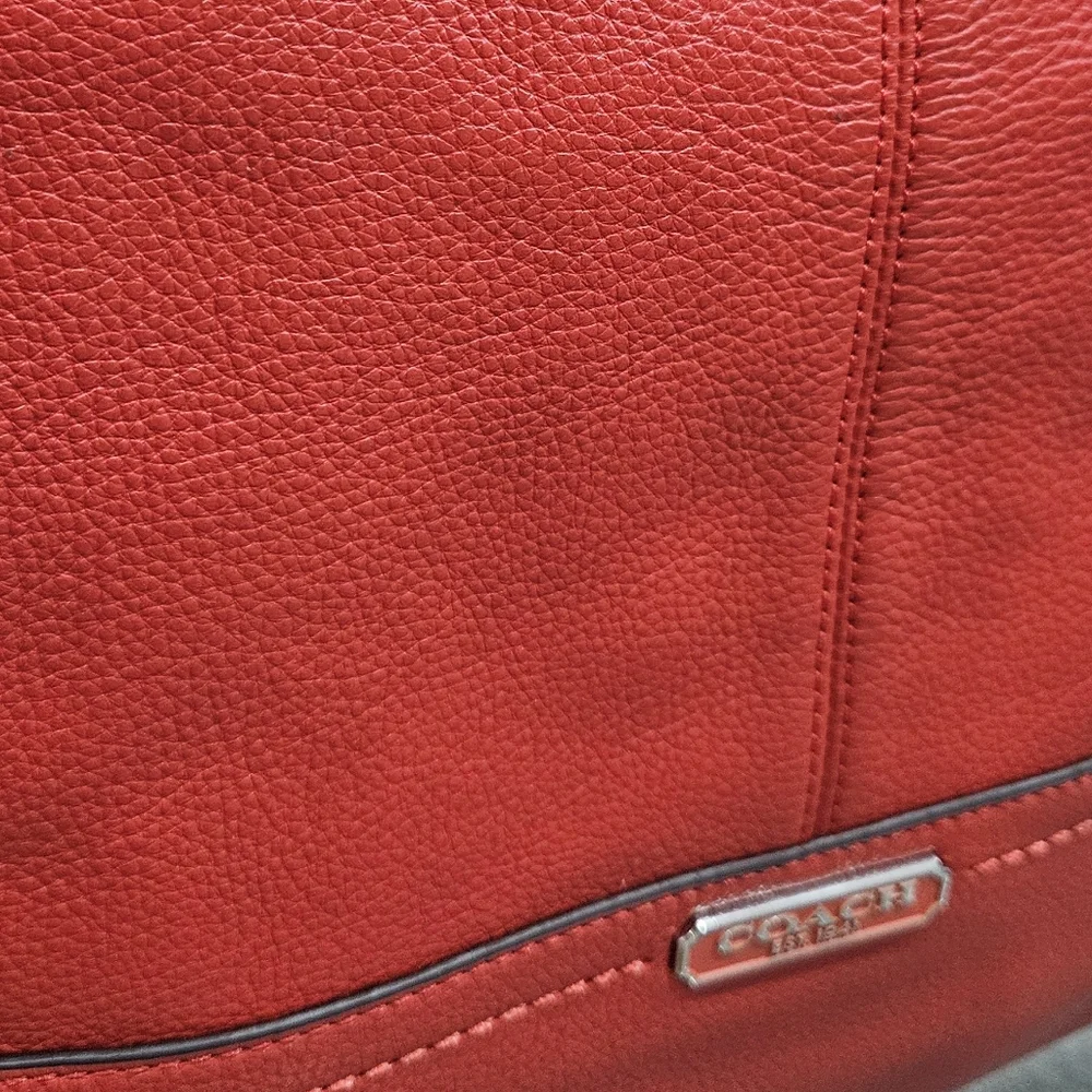 Coach Red Pebbled Leather Women's Bag NWOT